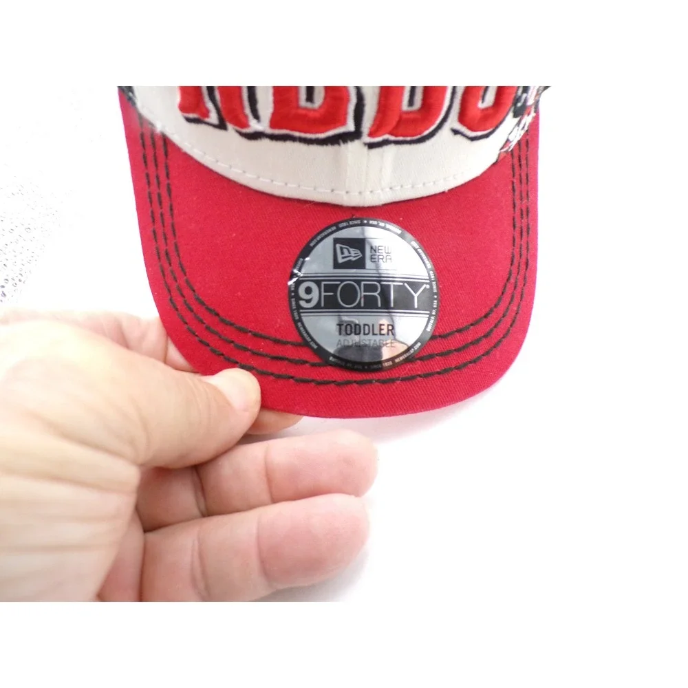 New Era 9FORTY Toddler Cincinnati Reds Mr Redlegs Trucker Snapback Hat Red White
